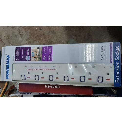 Power Max Heavy Duty 6 Way Extension With Surge Protector