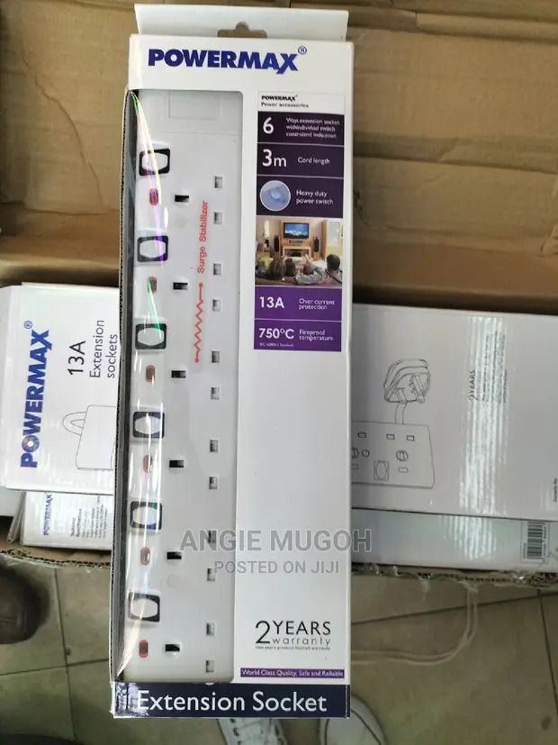 Power Max Heavy Duty 6 Way Extension With Surge Protector