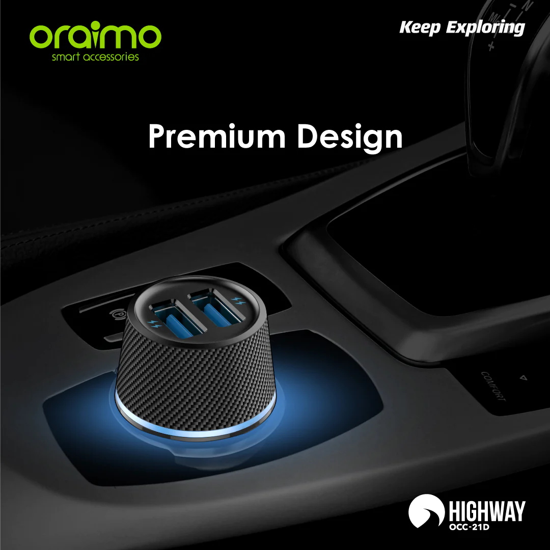 oraimo Highway Dual USB Car Charger