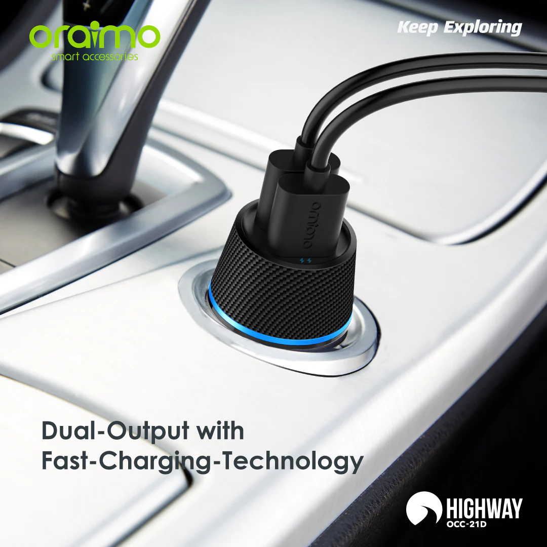 oraimo Highway Dual USB Car Charger