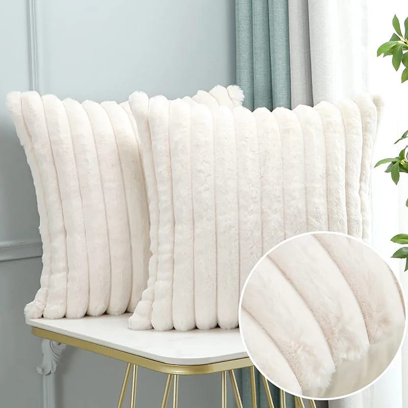 Solid color soft plush pillow cases