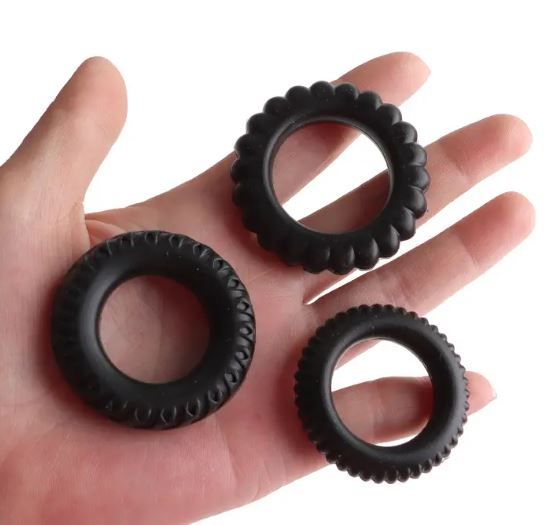 4 in 1 Kit Different Size Multiple Play Adult Silicone Sex Toy Delay Ring Penis Cock Lock Ring for Men Male Couple - image 3