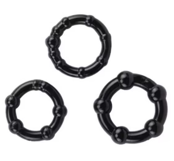 Penis Rings for Male, 3 Sizes Cock Ring Set with Stretchy Increase Stamina Delay Ejaculation Small Cockrings Longer, Harder, Bigger Erections Sexual Pleasure Enhancing Sex Toy for Men