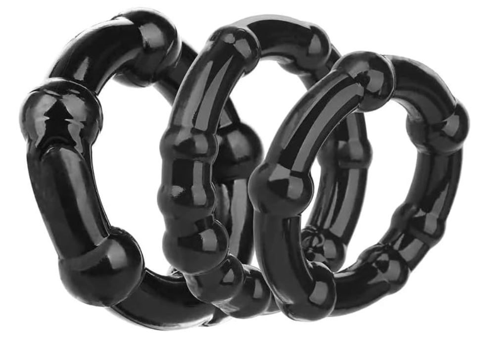 Penis Rings for Male, 3 Sizes Cock Ring Set with Stretchy Increase Stamina Delay Ejaculation Small Cockrings Longer, Harder, Bigger Erections Sexual Pleasure Enhancing Sex Toy for Men