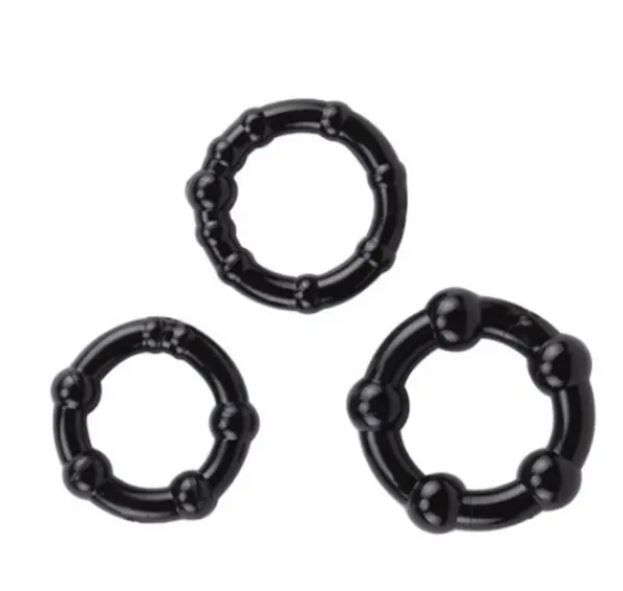 Penis Rings for Male, 3 Sizes Cock Ring Set with Stretchy Increase Stamina Delay Ejaculation Small Cockrings Longer, Harder, Bigger Erections Sexual Pleasure Enhancing Sex Toy for Men