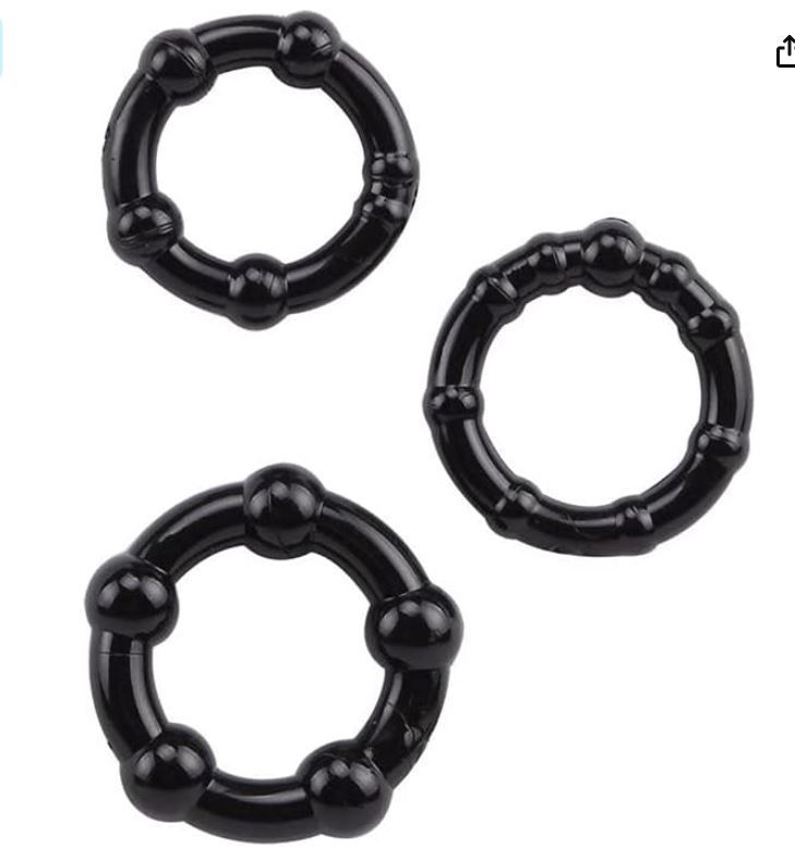 Penis Rings for Male, 3 Sizes Cock Ring Set with Stretchy Increase Stamina Delay Ejaculation Small Cockrings Longer, Harder, Bigger Erections Sexual Pleasure Enhancing Sex Toy for Men