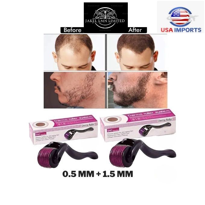 Derma Roller 0.3mm 2.0mm DERMAROLLER MICRO NEEDLE BEARD HAIR SKIN FACE WRINKLE & ANTI-AGING DERMA