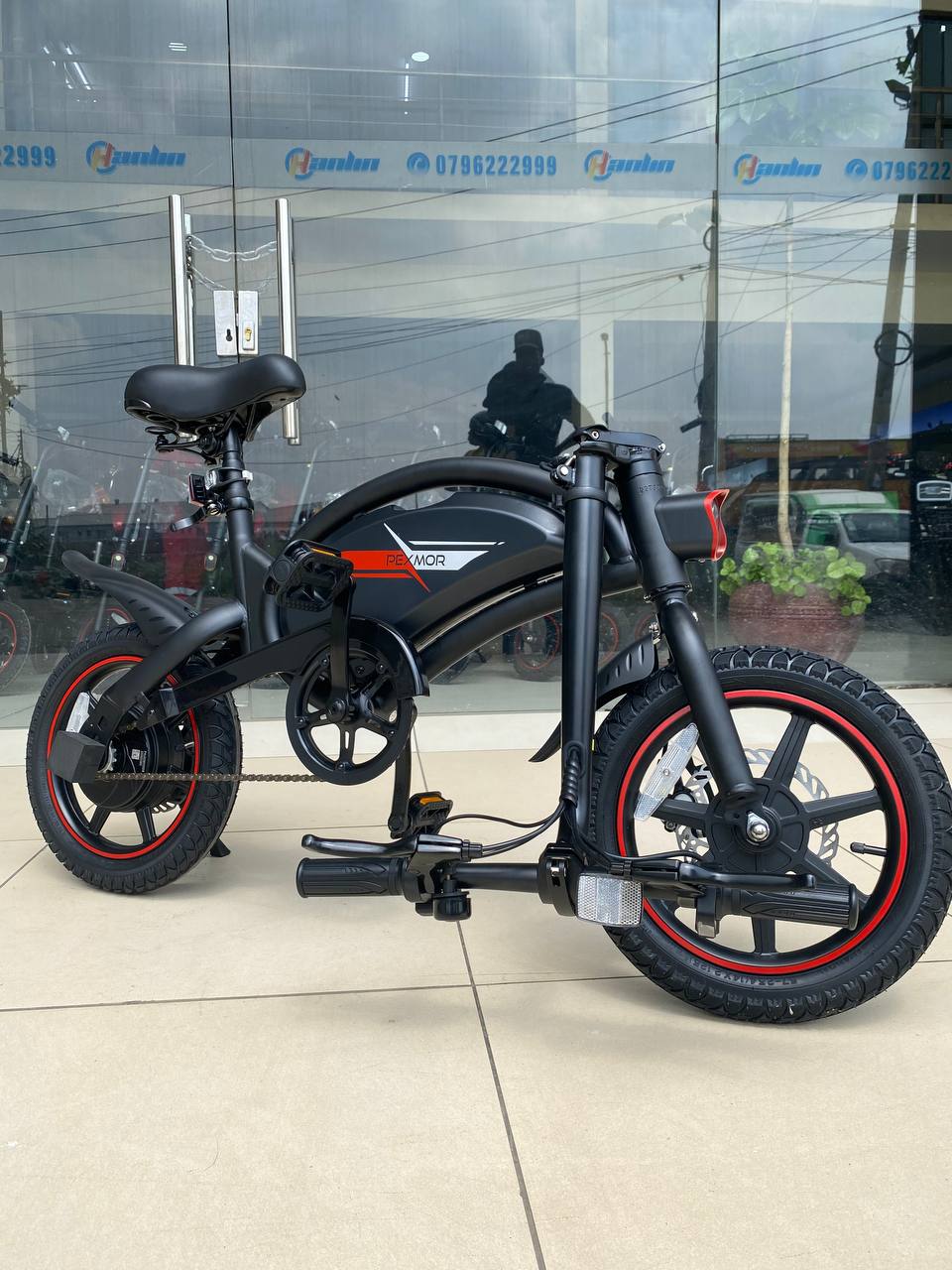 Hanlin - DYU Mini Foldable Electric Bike, Electric bike, Electric Mini Bicycle. E-bike, Max Speed - 30km/h, Range - 40km, Motor - 250W, Battery 36V 10AH, Children E-bikes,  with pedal assist.