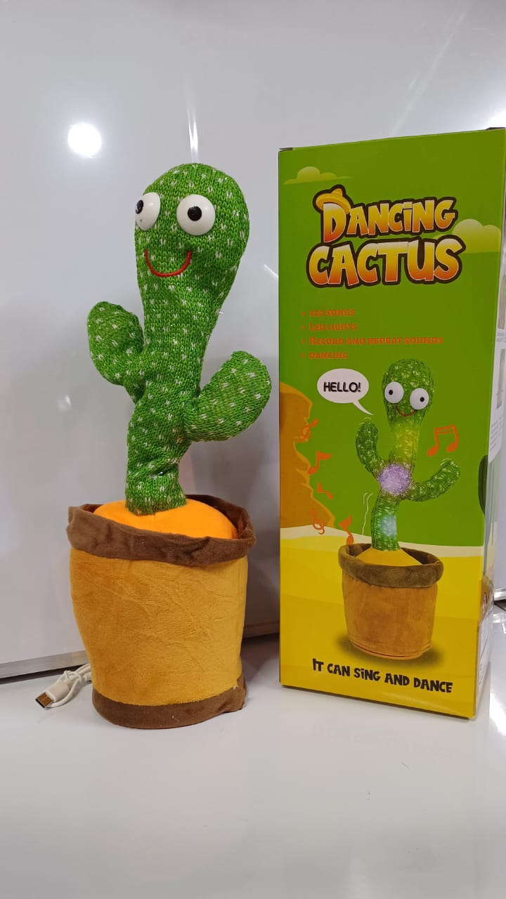 Adjustable Volume Control, Dancing Cactus Toy Talking Green