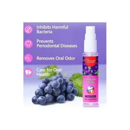 Disaar Probiotic Mouth Spray Fresh Breath Grape Flavor/ Mint Flavor/ Lemon Flavor -20ml