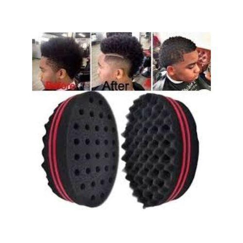 Hair Twist Sponge Medium Brush Two Sides Dread Dreading Wave Twisting Foam Afro Barber Curl Sponge for Women and Men Boy Girl Small and Big Holes