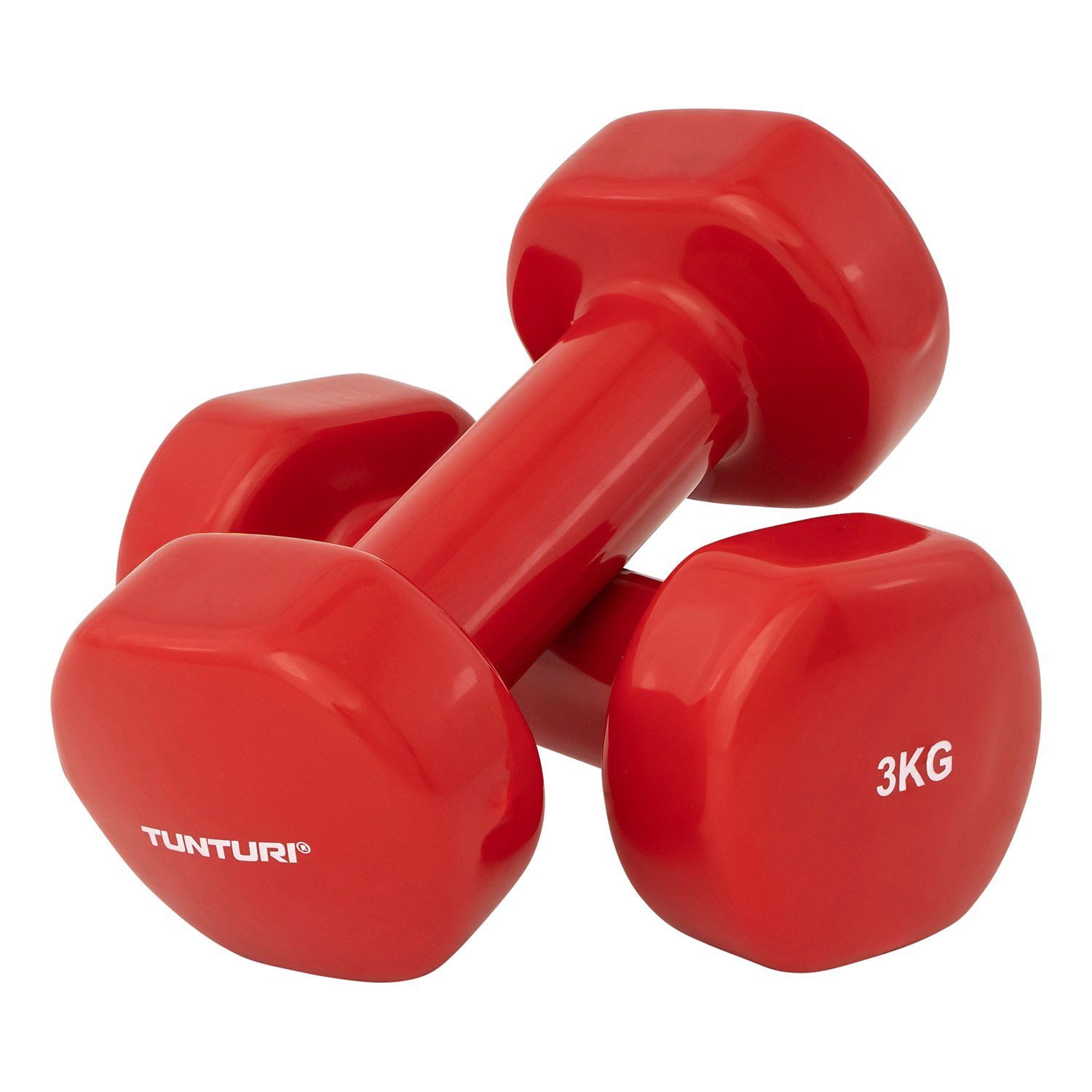 2 pieces x 3kg(6kg total) Vinyl Jogging Dumbbell Weights Set Cast Iron Dumbell Home Gym Exercise Training