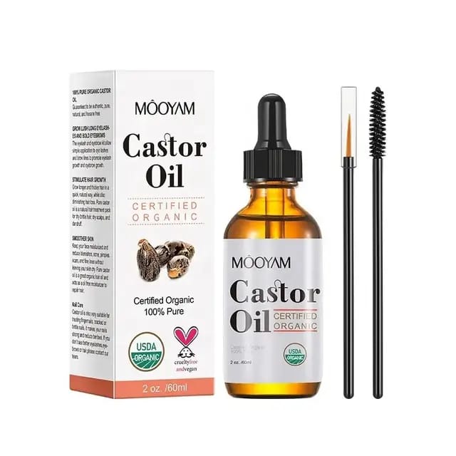 (VALENTINES DAY SALE)100%COLD PRESSED CASTOR OIL FOR EYELASHES , HAIR GROWTH