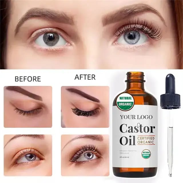 (VALENTINES DAY SALE)100%COLD PRESSED CASTOR OIL FOR EYELASHES , HAIR GROWTH