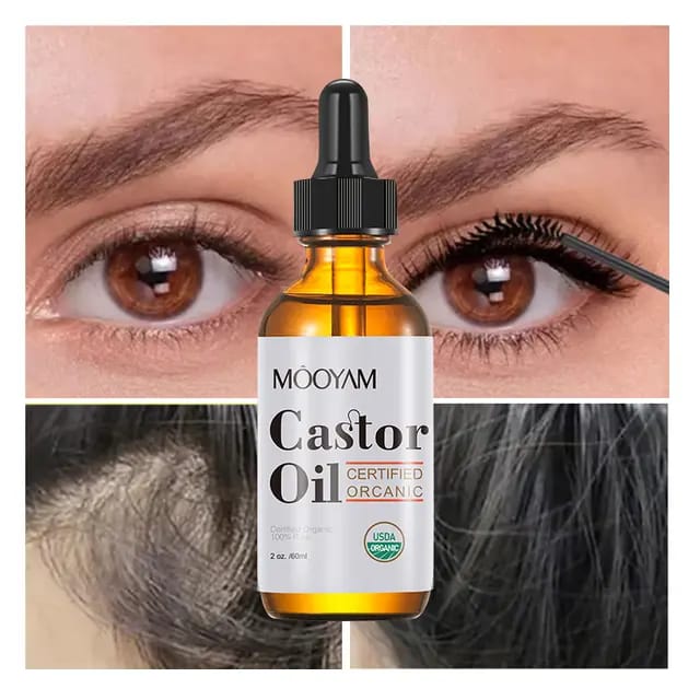 (VALENTINES DAY SALE)100%COLD PRESSED CASTOR OIL FOR EYELASHES , HAIR GROWTH