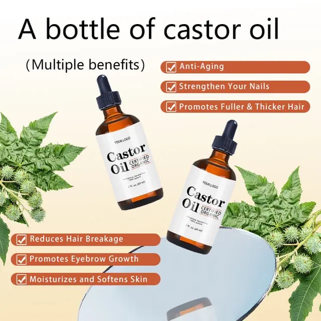 (VALENTINES DAY SALE)100%COLD PRESSED CASTOR OIL FOR EYELASHES , HAIR GROWTH