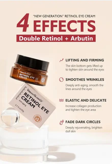 IREV RETINOL FACE  and  EYE CREAM MOISTURIZING SMOOTH ANTI -AGING ANT- WRINKLES REPAIRING DARK CIRCLES LIGHTENS EYE LINES AND BRIGHTENS THE SKIN TONE