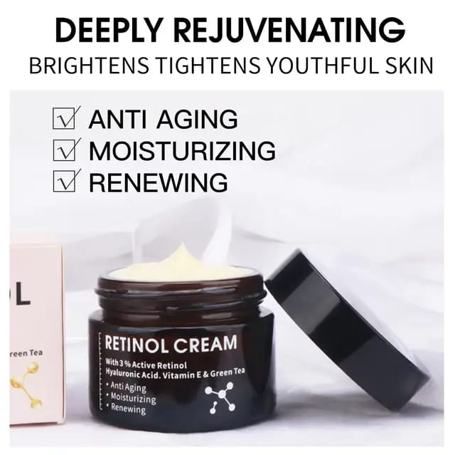 IREV RETINOL FACE  and  EYE CREAM MOISTURIZING SMOOTH ANTI -AGING ANT- WRINKLES REPAIRING DARK CIRCLES LIGHTENS EYE LINES AND BRIGHTENS THE SKIN TONE