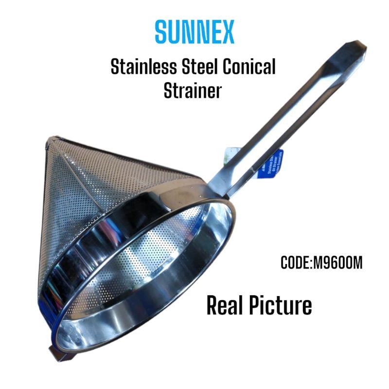 RESTOCKED M9600M Sunnex Stainless Steel Conical Strainer 26.5cm