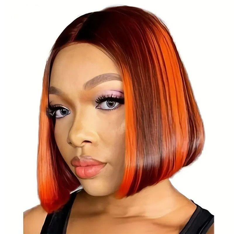 Collection of 10 inch Straight Bobs 13*4 Frontal Lace 100% Human Hair Wig Colors