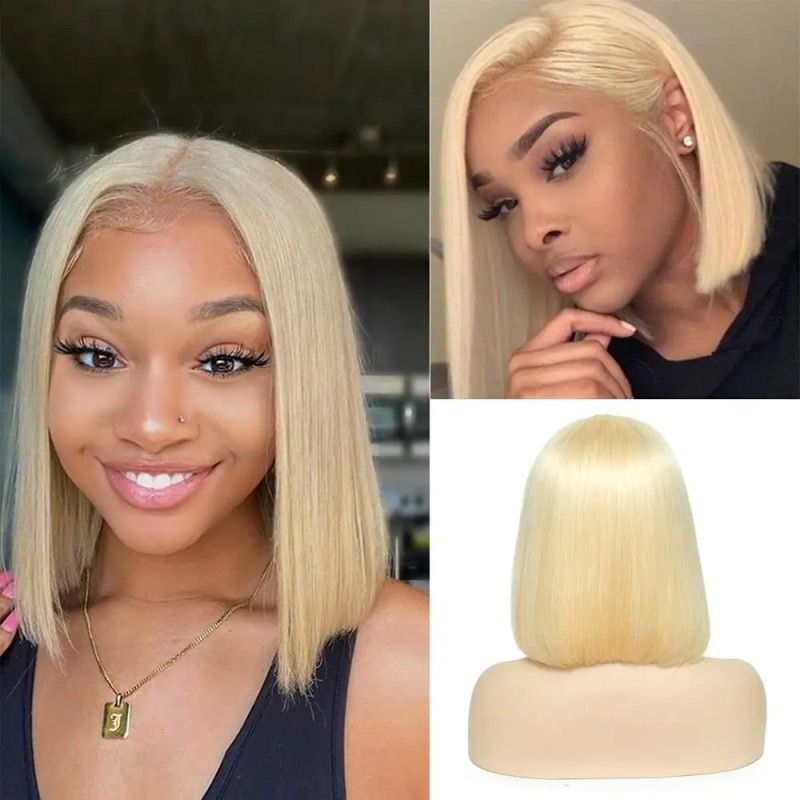 Collection of 10 inch Straight Bobs 13*4 Frontal Lace 100% Human Hair Wig Colors