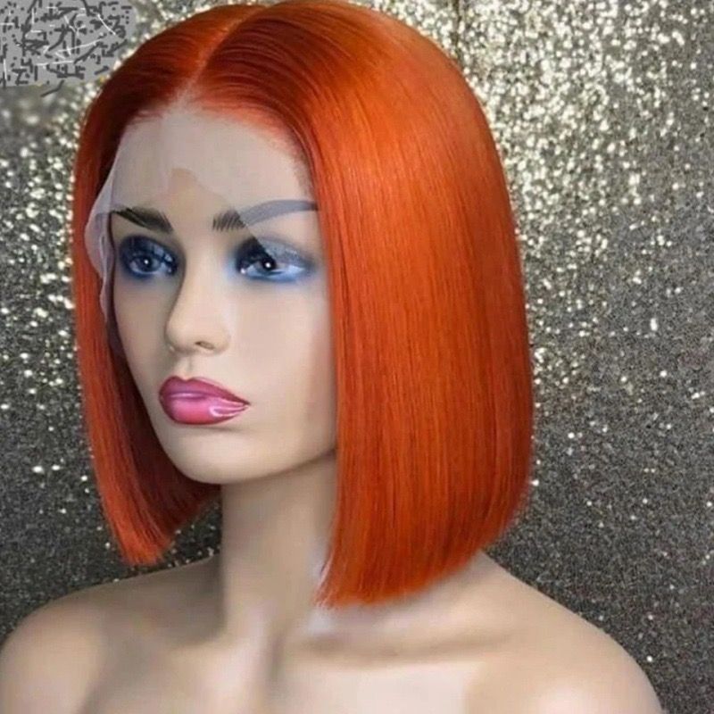 Collection of 10 inch Straight Bobs 13*4 Frontal Lace 100% Human Hair Wig Colors