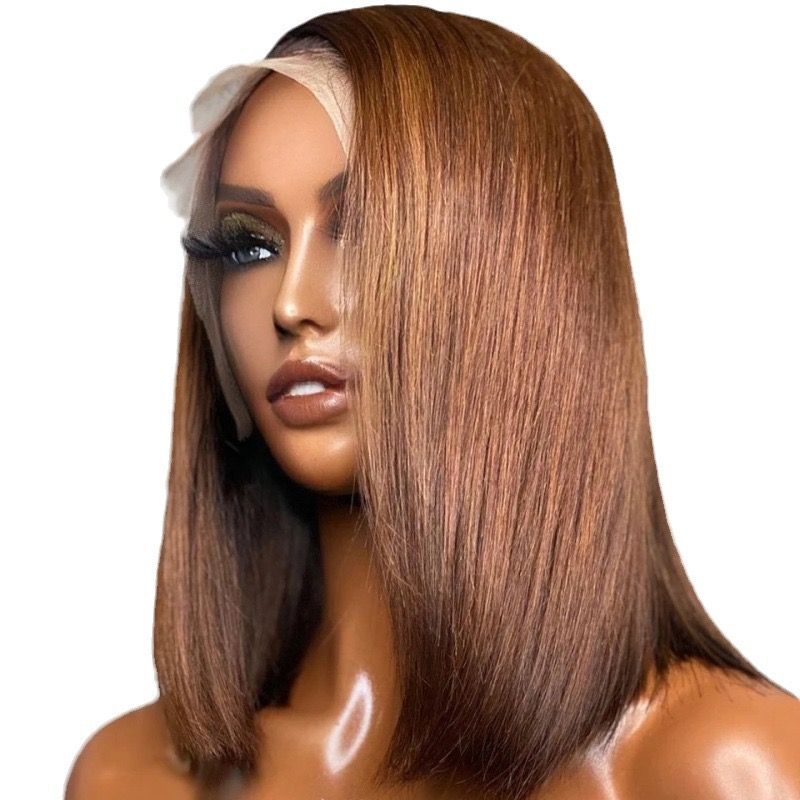Collection of 10 inch Straight Bobs 13*4 Frontal Lace 100% Human Hair Wig Colors
