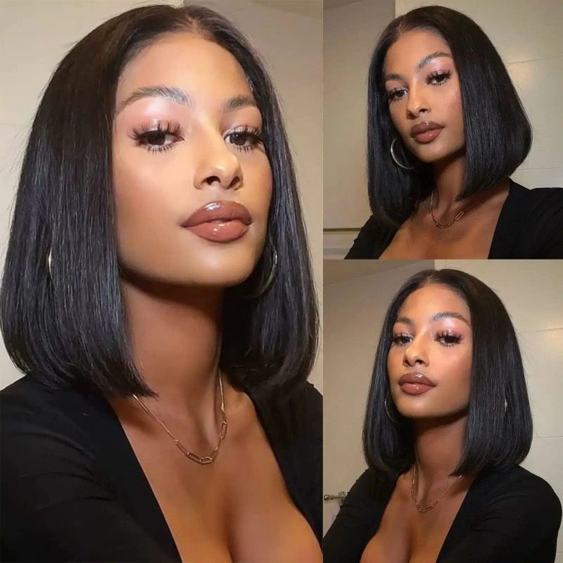 Collection of 10 inch Straight Bobs 13*4 Frontal Lace 100% Human Hair Wig Colors