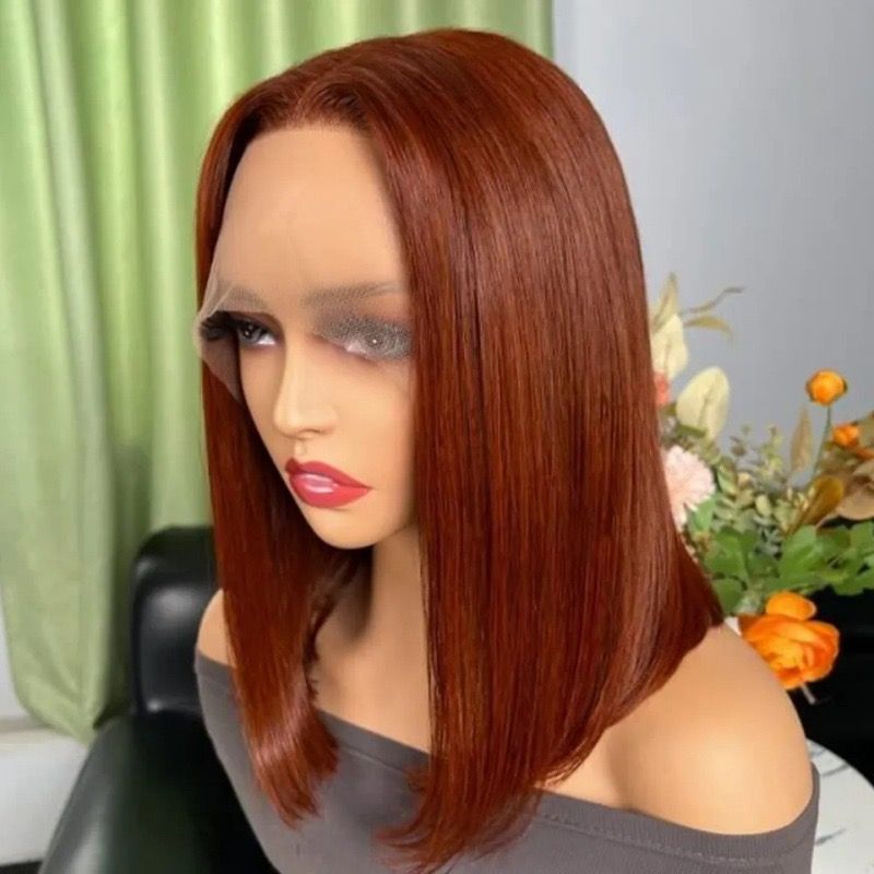 Collection of 10 inch Straight Bobs 13*4 Frontal Lace 100% Human Hair Wig Colors