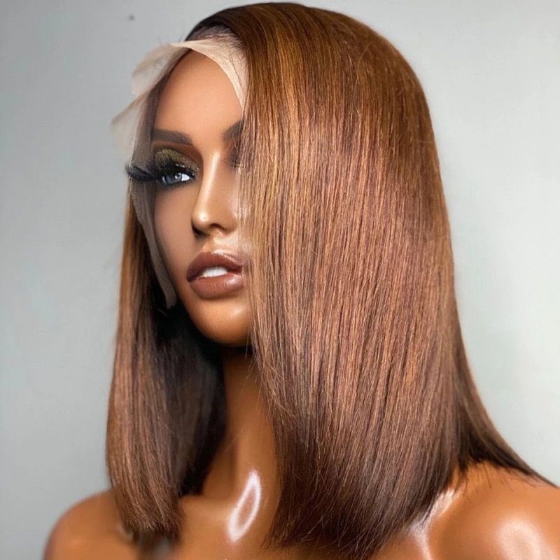 Collection of 10 inch Straight Bobs 13*4 Frontal Lace 100% Human Hair Wig Colors