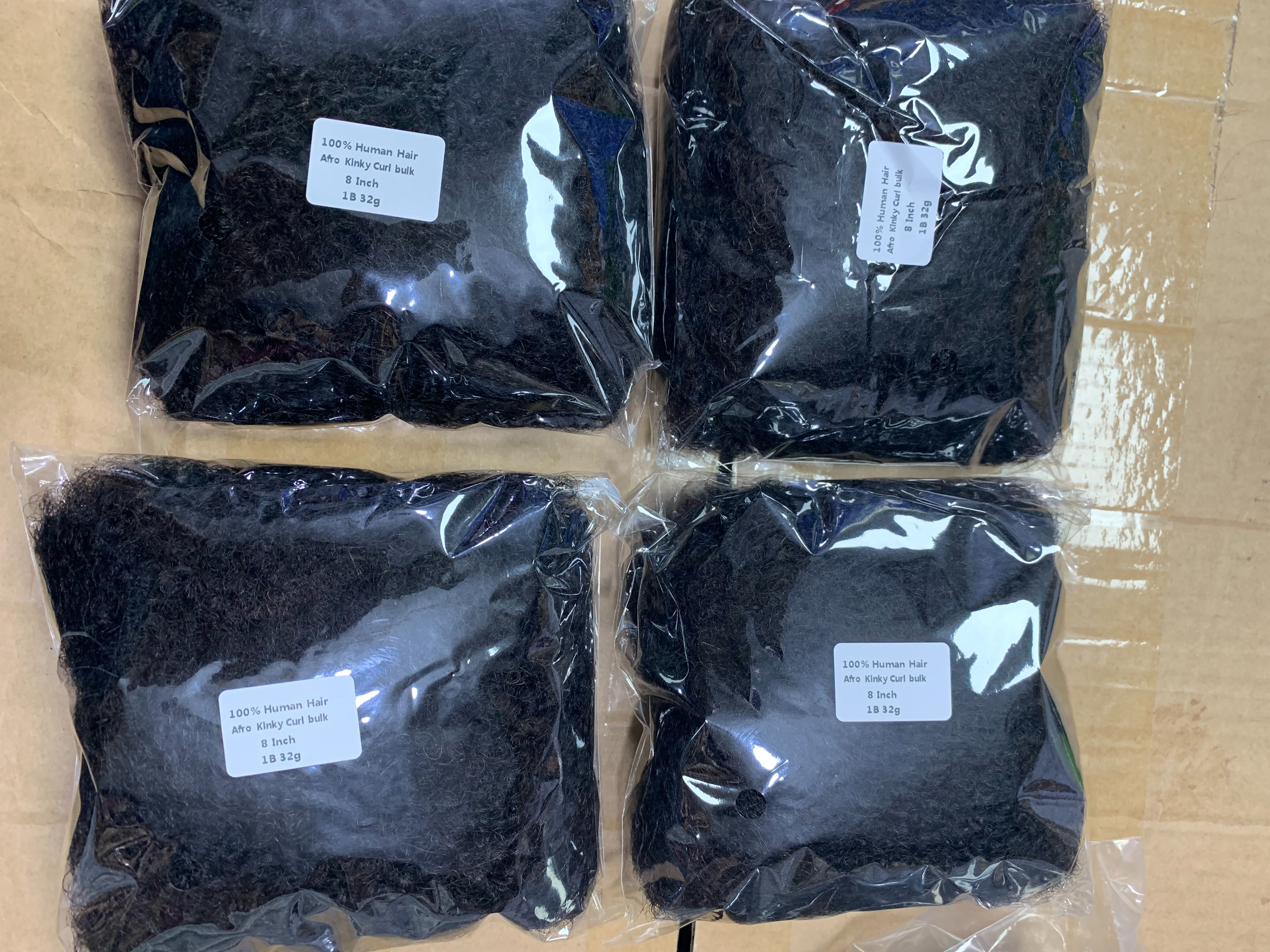 AFRO KINKY BULK 12A High Quality Human Hair Extension Black Color 32g Net Weight In Promotion