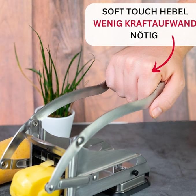 Chip cutter, kitchen professional, vegetable cutter, easy to clean potato cutter with blade, non-slip vegetable chips cutter, perfect for potatoes, carrots, home and commercial