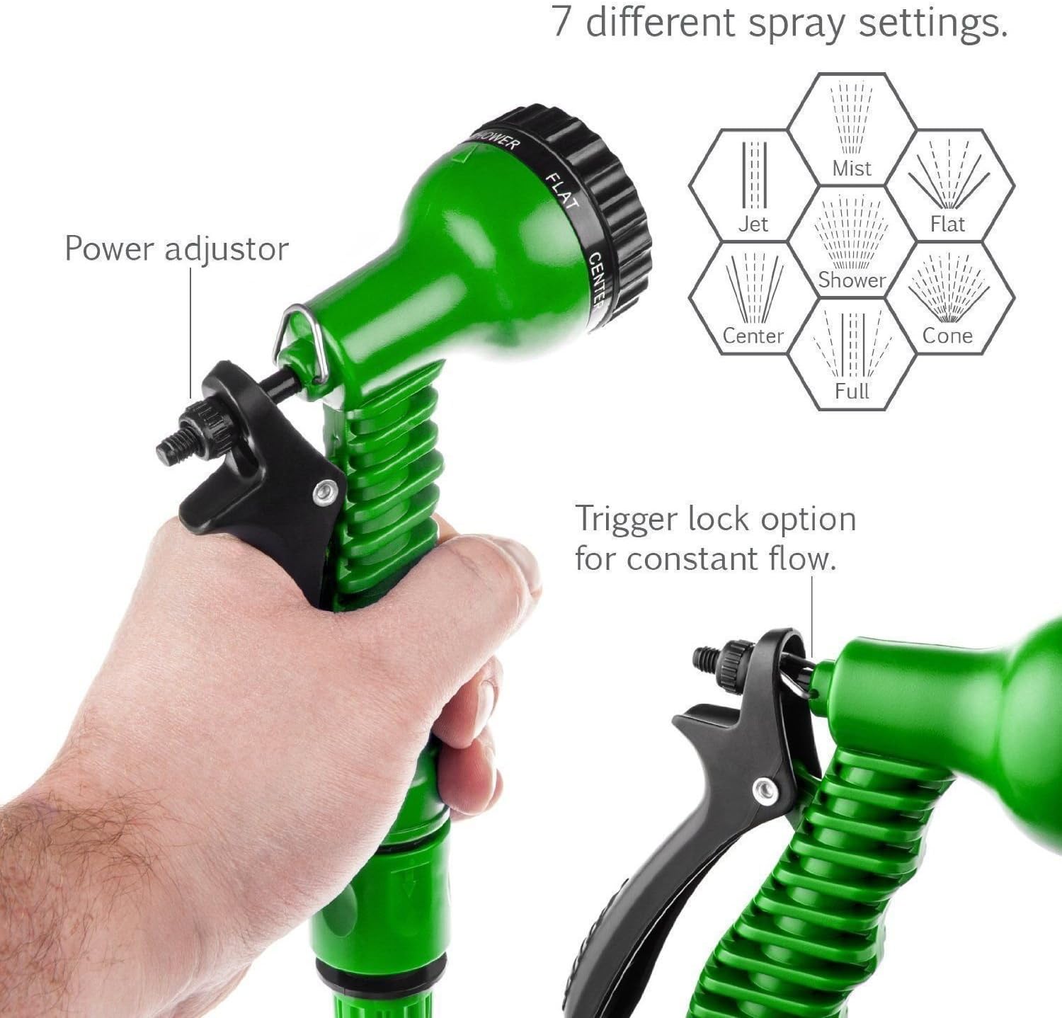 Garden Expandable Water Hose Pipe ,Car Wash,Pet Cleanerwith 7 Modes Water Spray Gun, 45,30,60 Metres Flexible Magic Hose Pipe Spray Gun, Expanding Garden Hose Reel Anti Leakage Lightweight