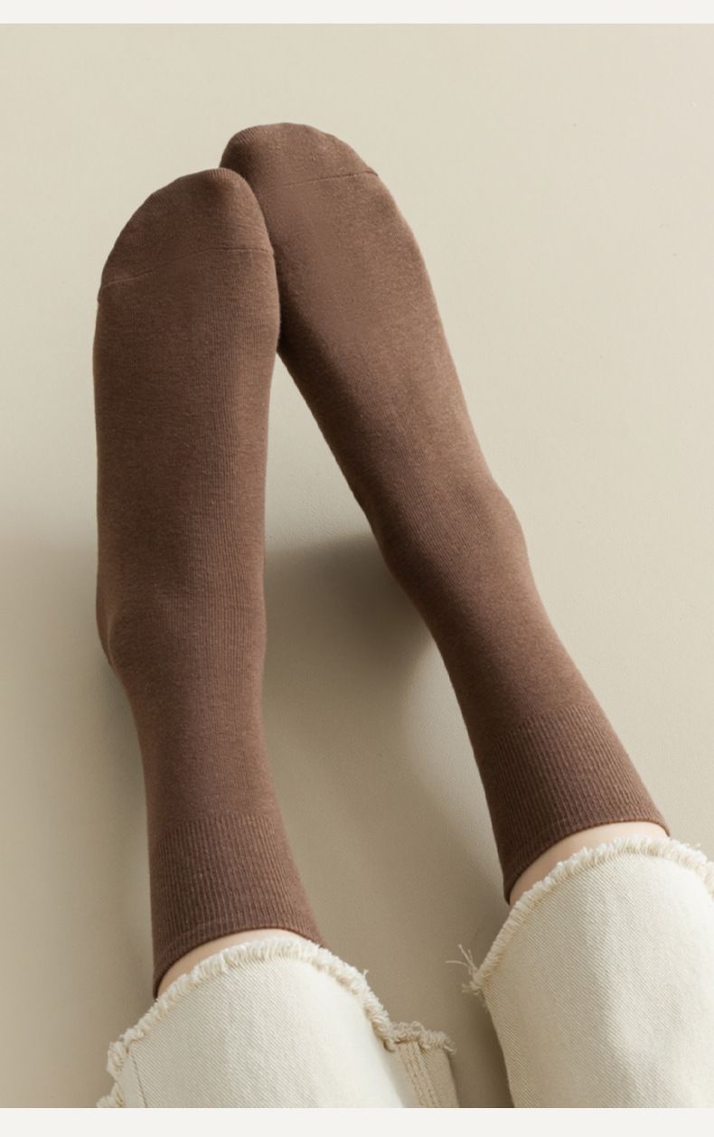 6Pcs Casual  Socks For Women Spring Summer Pile Stockings Mid-tube Socks  Hosiery For Girl