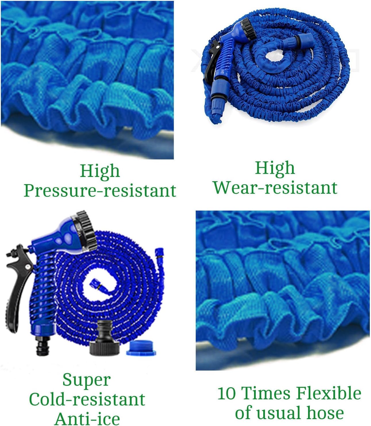 Garden Expandable Water Hose Pipe ,Car Wash,Pet Cleanerwith 7 Modes Water Spray Gun,Flexible Magic Hose Pipe Spray Gun, Expanding Garden Hose Reel Anti Leakage Lightweight