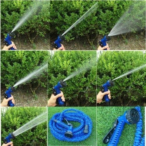 Garden Expandable Water Hose Pipe ,Car Wash,Pet Cleanerwith 7 Modes Water Spray Gun,Flexible Magic Hose Pipe Spray Gun, Expanding Garden Hose Reel Anti Leakage Lightweight