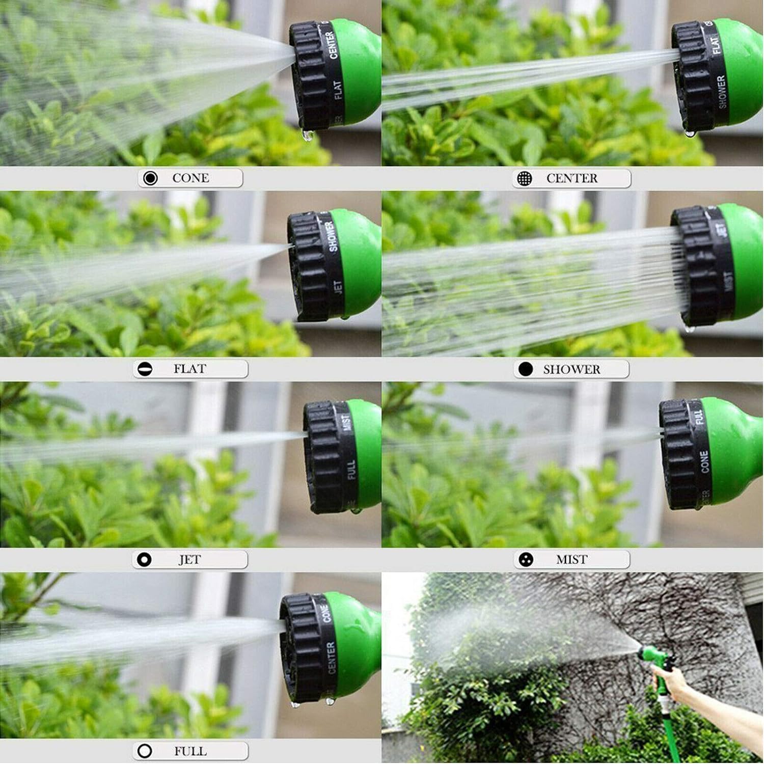 Garden Expandable Water Hose Pipe ,Car Wash,Pet Cleanerwith 7 Modes Water Spray Gun,Flexible Magic Hose Pipe Spray Gun, Expanding Garden Hose Reel Anti Leakage Lightweight