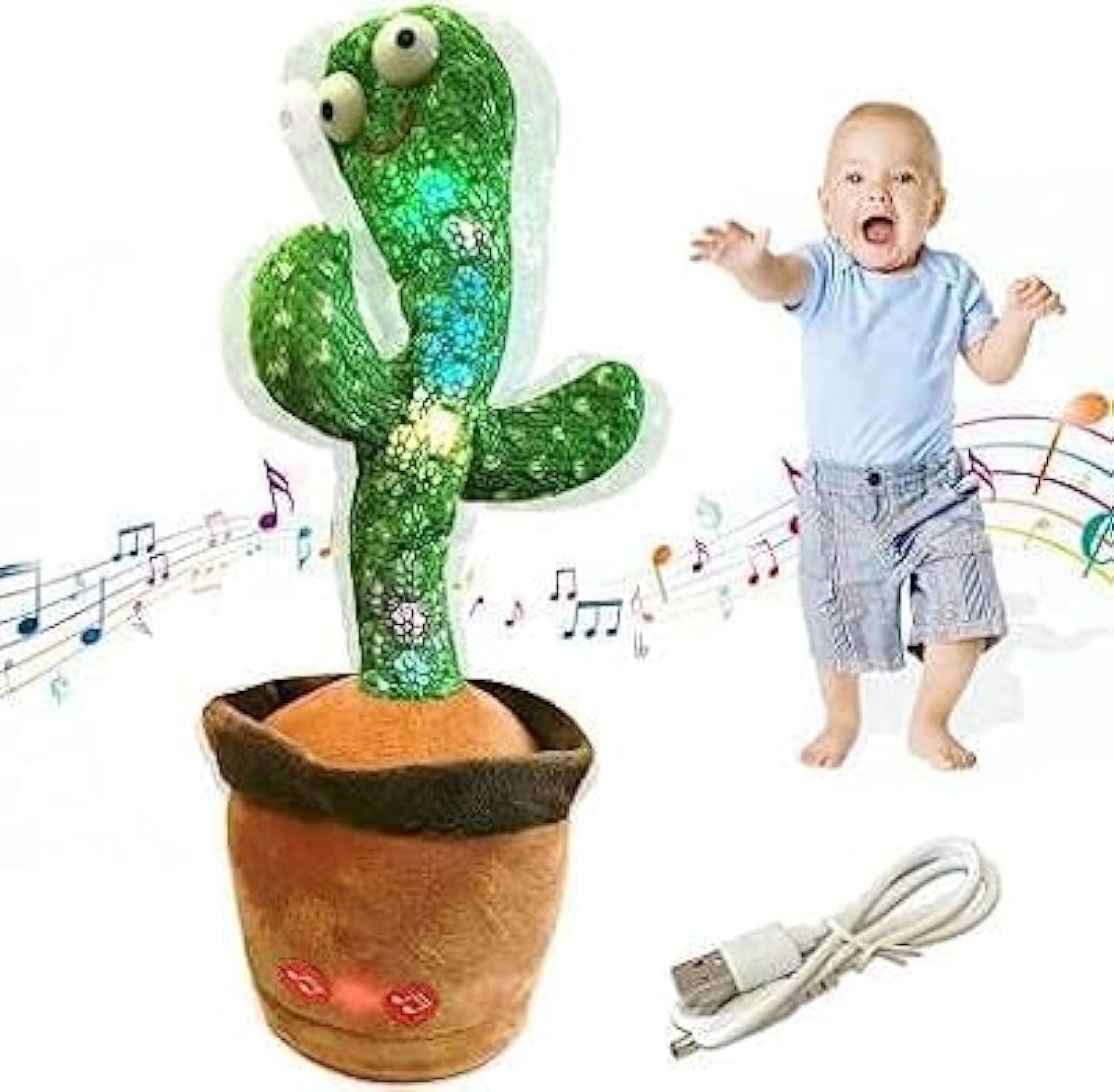 Toys Dancing Cactus Voice Recorder Baby Toys - Plush Toys Singing Cactus Toy- Repeat What You Say Talking Cactus TAlking Tom