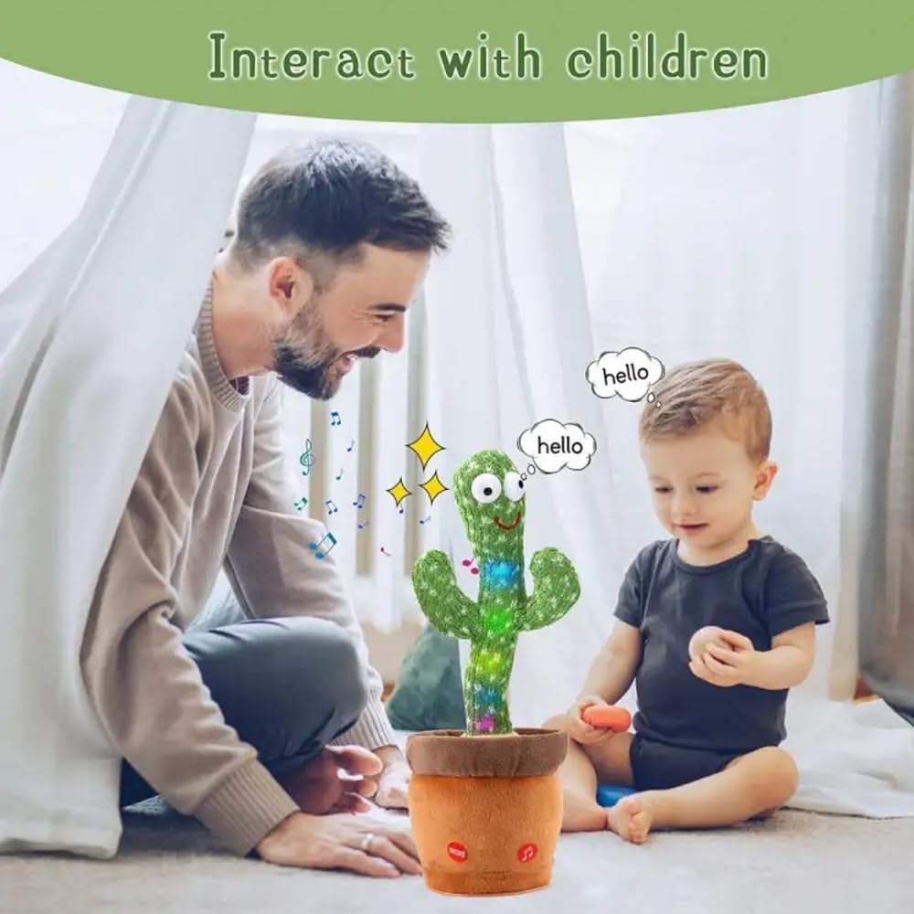 Toys Dancing Cactus Voice Recorder Baby Toys - Plush Toys Singing Cactus Toy- Repeat What You Say Talking Cactus TAlking Tom