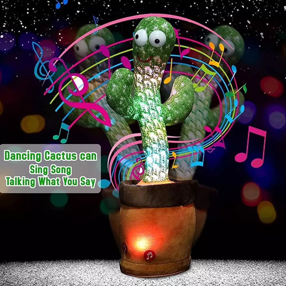 Toys Dancing Cactus Voice Recorder Baby Toys - Plush Toys Singing Cactus Toy- Repeat What You Say Talking Cactus TAlking Tom