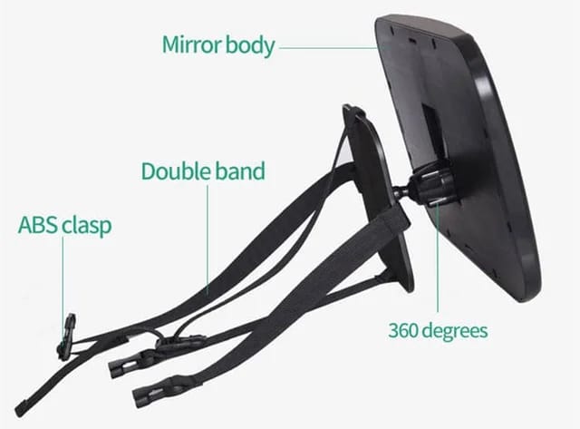Adjustable Baby Car Mirror with Wide Rear Seat View for Infant / Kids Safety Monitoring
