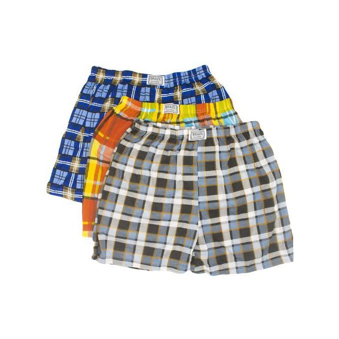 Mens soft cotton checked boxers