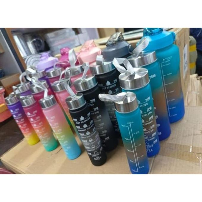 4 in 1 motivational water bottle set 2000ml,900ml,600ml and 300ml