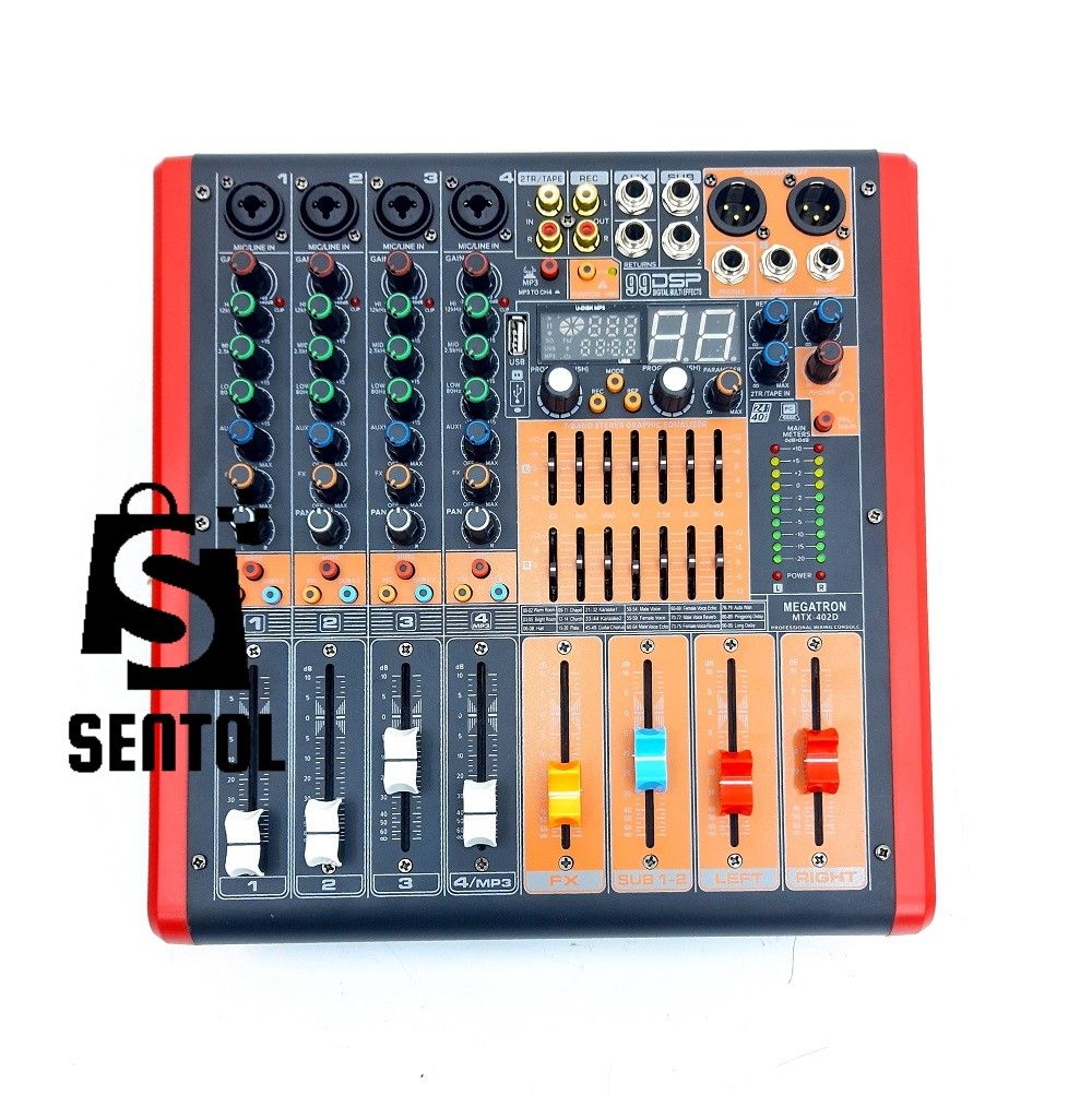 99 DSP Echo Professional Powered Mixer with USB, Bluetooth, EQ