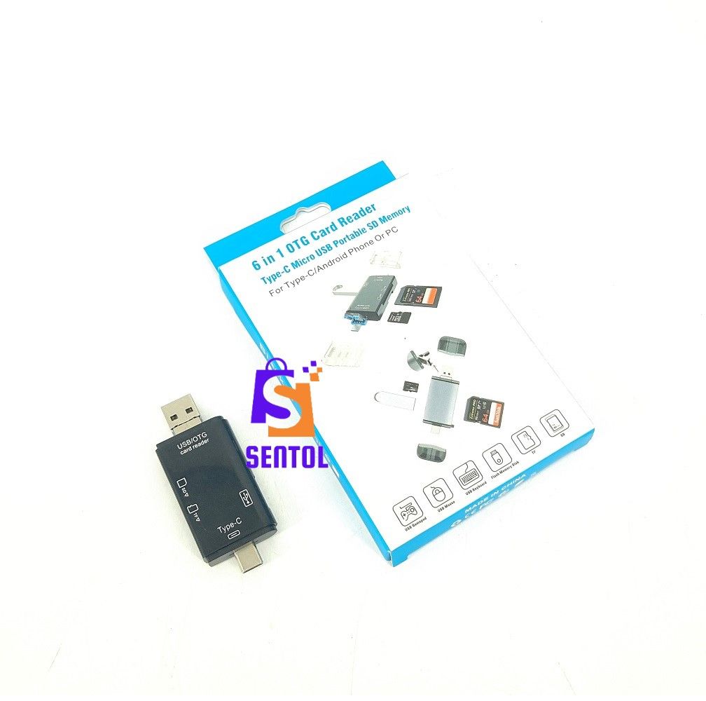 Multifunction 6 in 1 OTG SD Card Reader