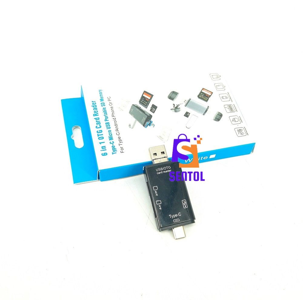 Multifunction 6 in 1 OTG SD Card Reader