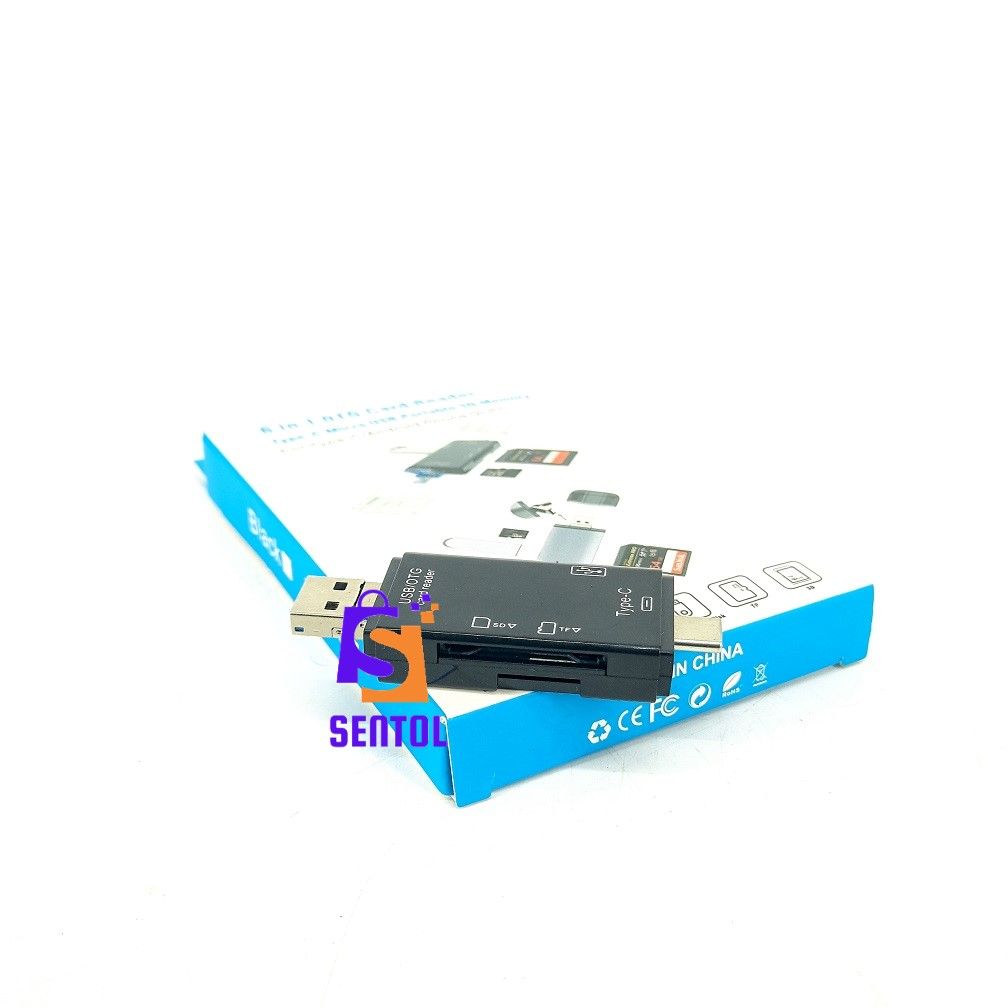 Multifunction 6 in 1 OTG SD Card Reader