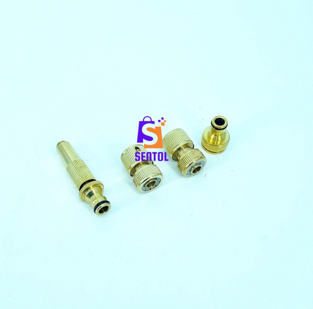 Heavy Duty All Brass Garden Hose Quick Connector Kit