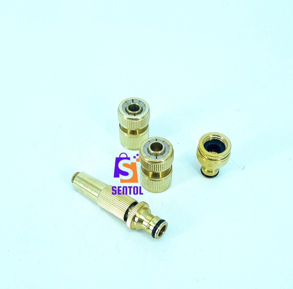 Heavy Duty All Brass Garden Hose Quick Connector Kit