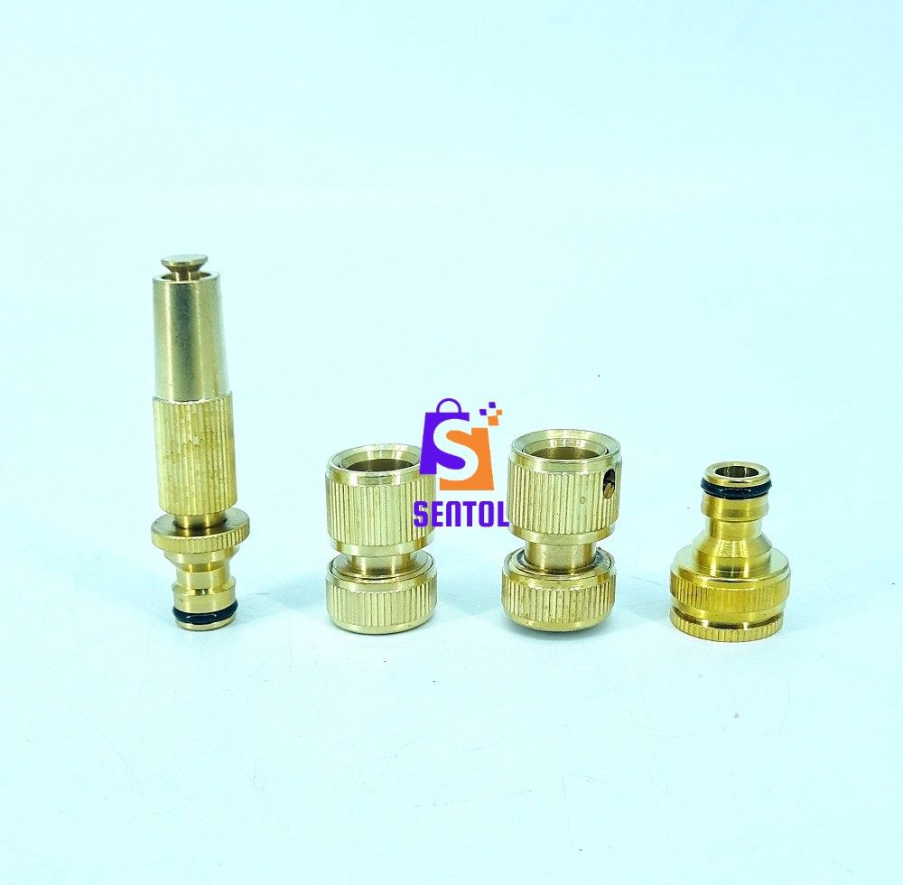 Heavy Duty All Brass Garden Hose Quick Connector Kit